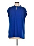 Liz Claiborne Blue Short Sleeve Blouse Size L - photo 1