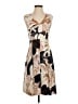 Ann Taylor 100% Polyester Print Tan Cocktail Dress Size 0 - photo 1