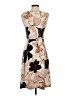 Ann Taylor 100% Polyester Print Tan Cocktail Dress Size 0 - photo 2