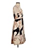 Ann Taylor 100% Polyester Print Tan Cocktail Dress Size 0 - photo 4
