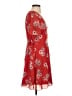 Madewell 100% Polyester Print Red Casual Dress Size S (estimated) - photo 4
