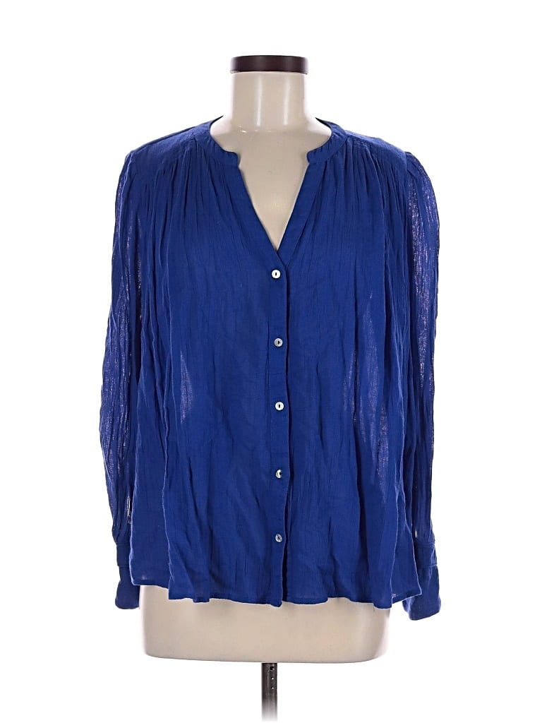 Pre-owned Ba&sh Long Sleeve Blouse In Blue