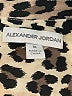 Alexander Jordan 100% Rayon Animal Print Ivory Tan Long Sleeve Blouse Size M - photo 4