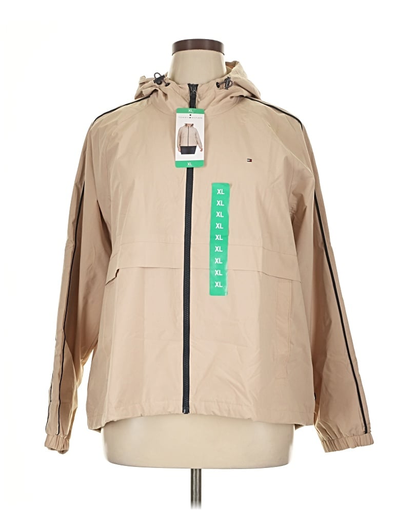 Tommy Hilfiger Windbreaker Jacket In Tan