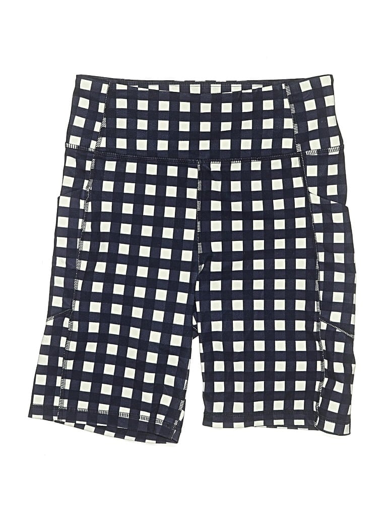 Tuckernuck Board Shorts: Blue Checkered/Gingham Pattern Swimwear - Size Small