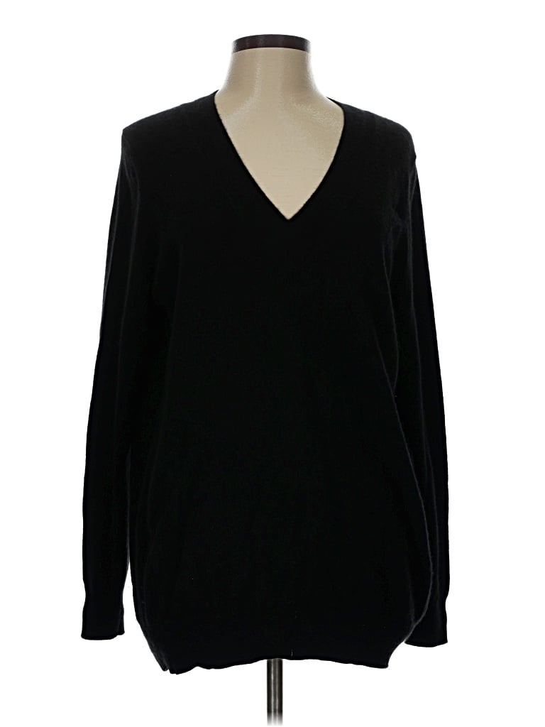 Pre-owned Boden Cashmere Pullover Sweater In Black