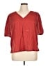 Ann Taylor LOFT Red Short Sleeve Blouse Size XL - photo 1