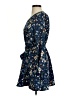 Shein 100% Polyester Floral Blue Casual Dress Size 4 - photo 5