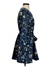 Shein 100% Polyester Floral Blue Casual Dress Size 4 - photo 4