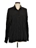 Breezy Lane Black Long Sleeve Button-Down Shirt Size M - photo 1