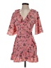 Topshop 100% Polyester Floral Pink Cocktail Dress Size 4 - photo 1