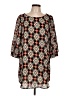 Orange Argyle Black Casual Dress Size L - photo 1