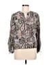 Elan 100% Rayon Paisley Gray 3/4 Sleeve Blouse Size M - photo 1