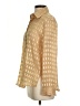 Notations 100% Polyester Metallic Gold Long Sleeve Blouse Size S - photo 5