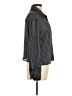 Pleione 100% Polyester Stripes Black Long Sleeve Blouse Size M - photo 4