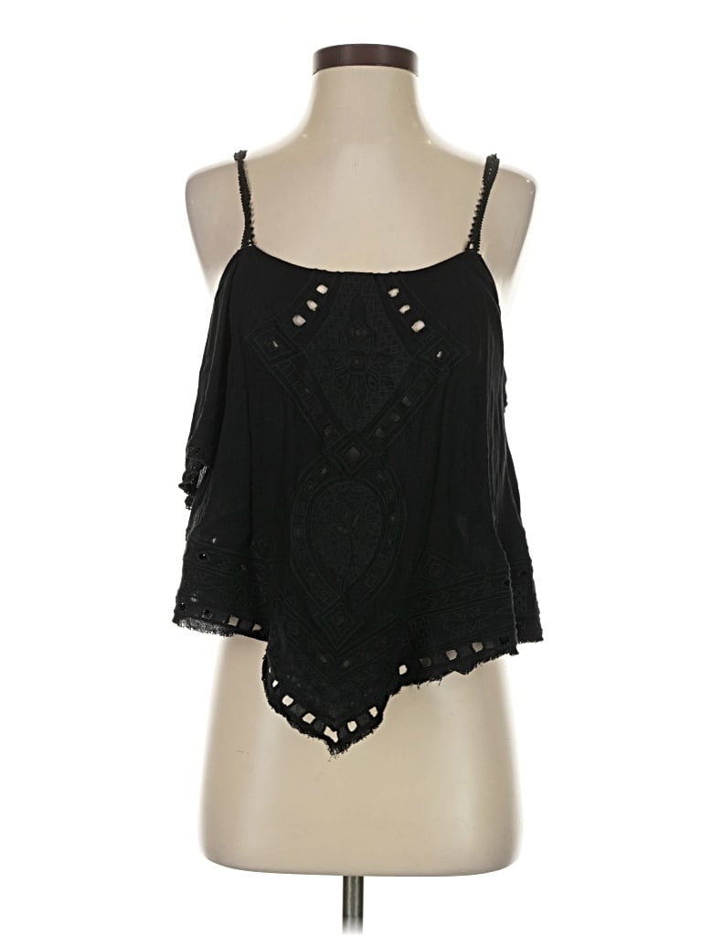 Pre-owned Solemio Sleeveless Blouse In Black