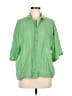 Collusion Green 3/4 Sleeve Button-Down Shirt Size M - photo 1