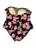 Terra & Sky Floral Black Swimsuit Bottoms Size 1X - photo 2