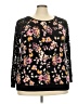 Torrid Floral Black Pullover Sweater Size 2X Plus (2) - photo 1