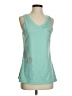 Asceno 100% Polyester Teal Tank Top Size S - photo 1