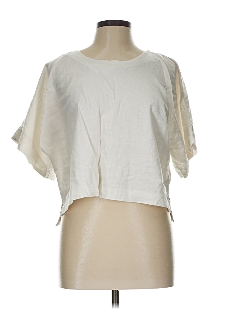 Pre-owned Dkny Short Sleeve T-shirt In White
