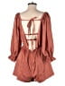 Free People 100% Polyester Brown Romper Size XS - photo 2
