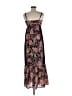 Muse 100% Cotton Paisley Floral Multi Color Black Casual Dress Size 6 - photo 2