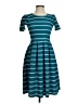 Lularoe Stripes Teal Casual Dress Size XS - photo 1