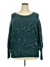 LC Lauren Conrad Stars Teal Pullover Sweater Size 2X - photo 1