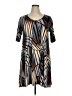 Dunia Graphic Tan Casual Dress Size XL - photo 1