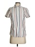 Harper Heritage 100% Rayon Stripes Ivory Short Sleeve Blouse Size XS - photo 1