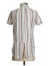 Harper Heritage 100% Rayon Stripes Ivory Short Sleeve Blouse Size XS - photo 2
