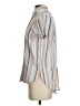 Harper Heritage 100% Rayon Stripes Ivory Short Sleeve Blouse Size XS - photo 5