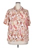 Alala 100% Polyester Paisley Pink Short Sleeve Blouse Size 18 - photo 1