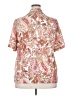 Alala 100% Polyester Paisley Pink Short Sleeve Blouse Size 18 - photo 2