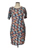 Lularoe Graphic Teal Casual Dress Size L - photo 1