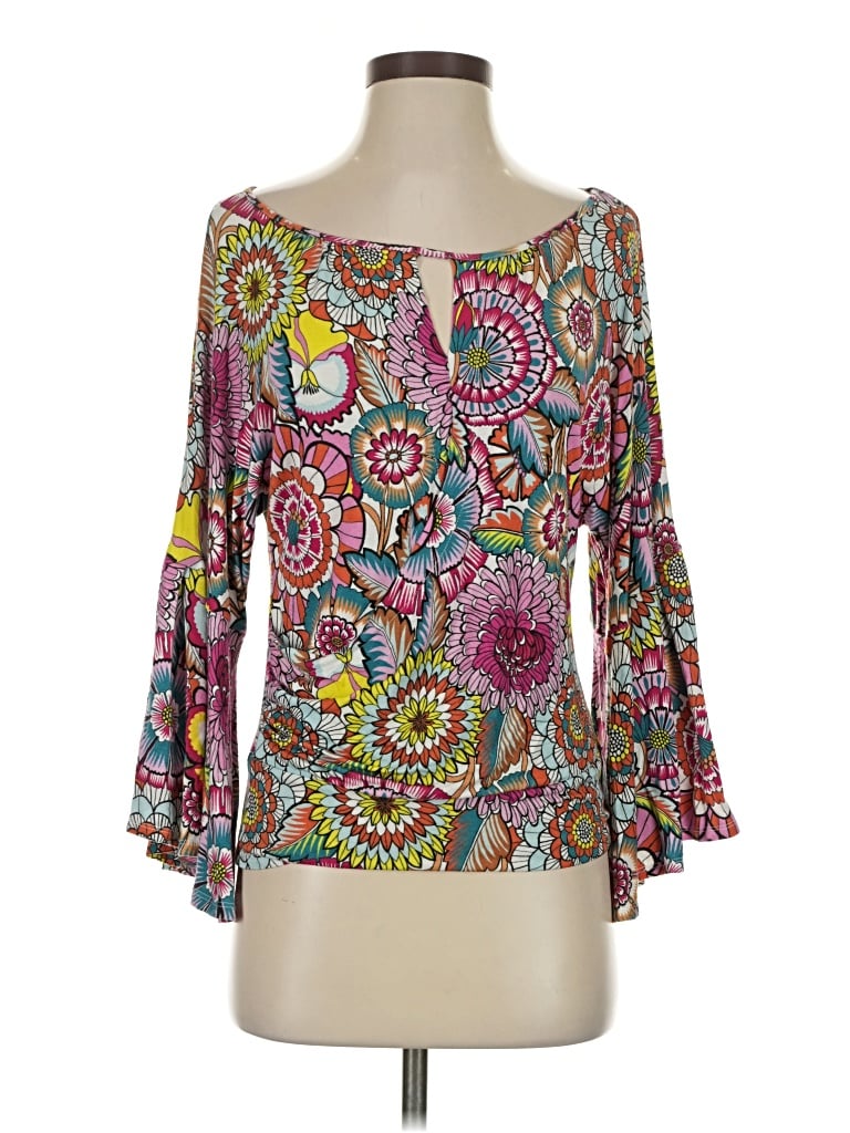 Pre-owned Boston Proper 3/4 Sleeve Blouse In Pink