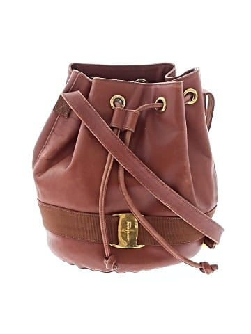 Salvatore Ferragamo Leather Bucket Bag (view 1)