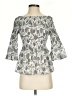 Ivanka Trump Silver Black 3/4 Sleeve Blouse Size XS - photo 1