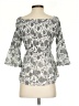 Ivanka Trump Silver Black 3/4 Sleeve Blouse Size XS - photo 2