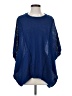 Zenana 100% Polyester Blue Poncho Size Sm - Med - photo 1