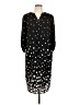 Cupio 100% Viscose Polka Dots Black Casual Dress Size L - photo 1