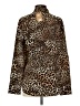 Shein 100% Polyester Animal Print Brown Long Sleeve Blouse Size S - photo 2