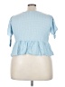 wonderly 100% Rayon Blue Short Sleeve Top Size 3X - photo 2