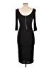 Popular Basics Solid Black Cocktail Dress Size L - photo 2