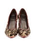 Stuart Weitzman Animal Print Red Tan Heels Size 7 - photo 2
