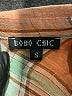Boho Chic Plaid Orange 3/4 Sleeve Button-Down Shirt Size S - photo 7