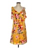 Ava & Aiden 100% Polyester Floral Multi Color Yellow Casual Dress Size S - photo 1