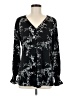 Funlingo Black Long Sleeve Blouse Size M - photo 1
