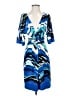 BCBGMAXAZRIA Print Blue Cocktail Dress Size XS - photo 1